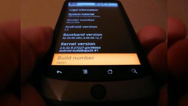 <b>Nexus One primeste inca un update OTA: FRF91</b>Posesorii de smartphone Google Nexus One vor fi incantati sa afle ca tocmai au primit un update OTA (over the air), la versiunea FRF91 a lui Android 2.2 aka Froyo. &nbsp; &nbsp; Puteti descarca fisierele necesare de aici, multumita developerului Amon_Ra...