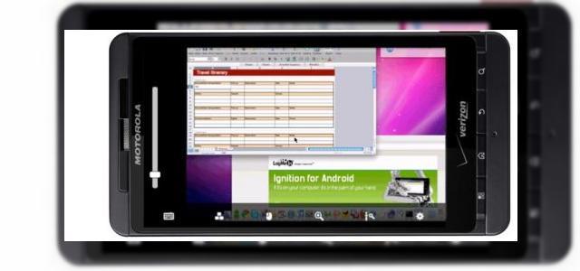 <b>Aplicatia LogMeIn Ignition permite controlul PC-ului de la distanta de pe un telefon Android</b>Daca doriti sa controlati PC-ul atunci cand nu sunteti in apropierea sa si sunteti posesori de telefon Android, aflati ca exista si o aplicatie cu acest scop. Sub numele de Ignition, softul dezvoltat de LogMeIn va functiona pe telefoanele Android ce au...