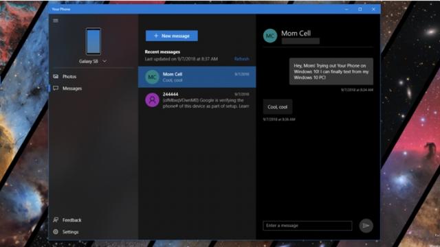 <b>De astăzi utilizatorii Android primesc integrare SMS în cadrul aplicației Microsoft Your Phone din Windows 10</b>La câteva luni distanță de la anunțarea aplicației Your Phone iată că cei de la Microsoft aduc integrarea SMS în cadrul acestui software, momentan doar pentru terminalele ce rulează Android. Ce înseamnă asta mai pe larg este că avem parte