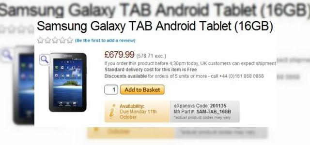 <b>Tabletul Samsung Galaxy Tab va costa 699 euro/799 euro (variante de 16/32 GB)</b>Dupa ce am asistat la lansarea tabletului Samsung Galaxy Tab cu 2 zile in urma in cadrul IFA 2010, iata ca au inceput sa apara si primele informatii cu privire la pretul acestui terminal. Surse neoficiale din cadrul unor retaileri europeni afirma ca...