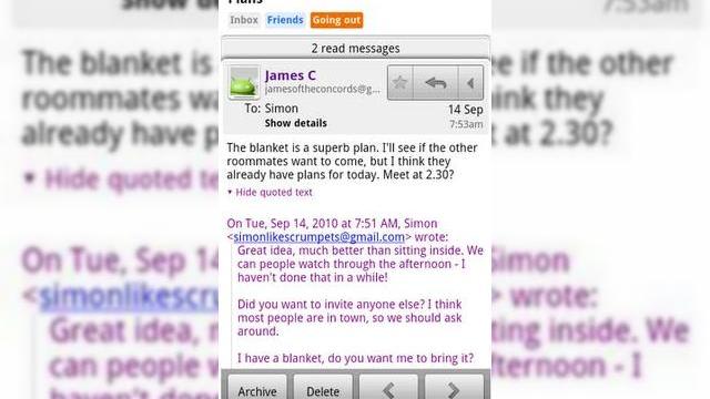 <b>Noul Gmail, disponibil acum pe telefonul tau Android!</b>Daca doriti sa vedeti cum arata noul Gmail, sub forma de aplicatie pentru Android, trebuie mai intai sa fiti posesori de smatphone Android 2.2. Printre functiile cele mai apreciate la aceasta versiune a clientului de mail Google se numara faptul ca datele...