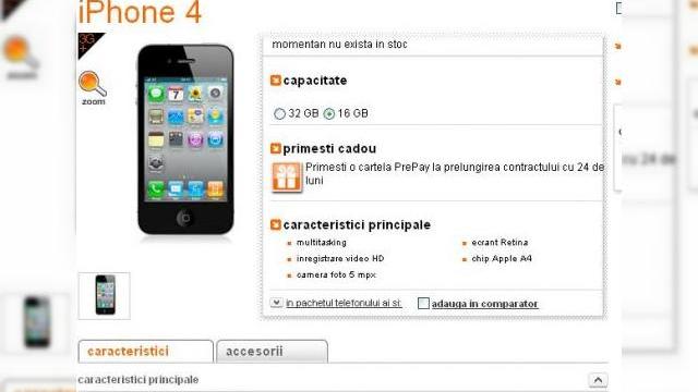 <b>iPhone 4 lansat oficial de Orange Romania</b>"Asteptarea a luat sfarsit" din nou. Acum cateva momente Orange a afisat oficial pe pagina lor iPhone 4. Acesta este deocamdata vizibil numai in magazinul online accesand acest link. &nbsp; &nbsp; iPhone 4 va fii disponibil numai maine seara la ora 0:00...