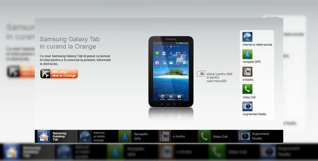 <b>Orange Romania vinde tabletul Samsung Galaxy Tab, cu abonament in aceasta luna; avem confirmarea oficiala!</b>In vreme ce Caravana Experience Samsung Tour soseste astazi in Bucuresti, oferindu-va sansa de a vedea tabletul Samsung Galaxy Tab, aflam in sfarsit si data sosirii acestui terminal pe piata autohtona. Galaxy Tab va debuta prin Orange Romania, la finalul...