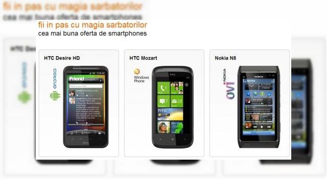 <b>Nokia N8 și HTC Mozart (WP7), acum În oferta Orange, urmându-l pe Desire HD</b>Weekendul se dovedește încărcat pentru Orange, care a decis să ne facă surprize de sărbători mai devreme decât ne-am fi așteptat, incluzând în oferta sa terminale atractive precum HTC Desire HD, Nokia N8 și HTC Mozart. Pontul despre acest din...