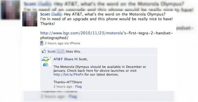 <b>Motorola Olympus, "monstrul dual core" sosește În decembrie/ianuarie? Scăpare majoră din partea operatorului AT&T!</b>Atunci când confirmi lansarea unui smartphone foarte performant pe Facebook pentru că apoi să-ți retragi spusele, vei avea o mică problemă de imagine... Este cazul operatorului american AT&T, care după ce a avut un an cu probleme din cauza antenei...