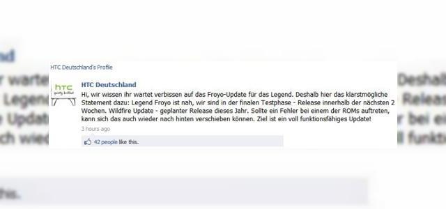 <b>HTC Wildfire actualizat la Android 2.2 până la finalul anului?</b>Aflăm de pe pagina de Facebook a celor de la HTC Germania că telefoanele HTC Wildfire vor primi actualizarea la Android 2.2 până la finalul anului, asta după ce Android 2.2 fusese confirmat sub formă de actualizare de către HTC România. &nbsp;...