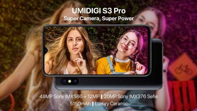 <b>Încă un telefon cu cameră de 48 de megapixeli e aici: UMIDIGI S3 Pro; Are și o super baterie</b>Deja creşte numărul de telefoane cu cameră de 48 de megapixeli în spate, iar de această dată UMIDIGI vine cu o propunere de acest tip pe modelul UMIDIGI S3 Pro. Terminalul optează pentru o combinaţie de senzori foto Sony impresionanţi