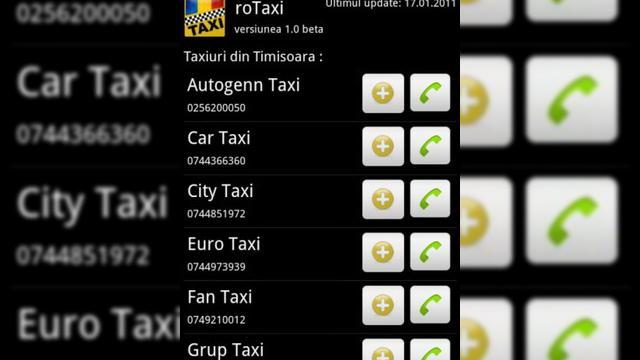 <b>roTaxi, aplicație gratuită pentru Android, made În România; găsește taxiul acum!</b>Iată o nouă aplicație made în România, pe numele său roTaxi și destinată platformei Android. Softul este gratuit și conține toate firmele de taxi din marile orașe ale țării, deocamdată fiind disponibile 10 localități importante. Numărul...