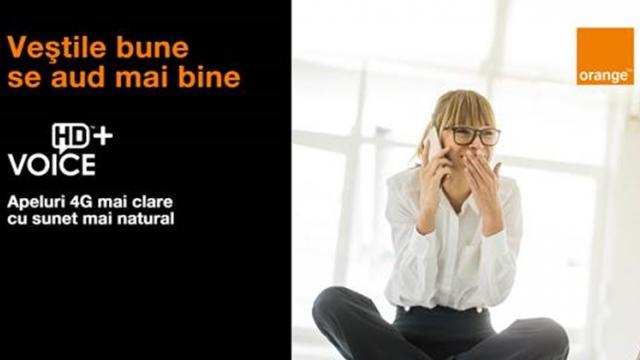 <b>Orange România lansează serviciul HD Voice Plus: apeluri 4G mai clare, cu sunet mai natural</b>Începutul de săptămâna ne aduce şi o lansare de serviciu de la Orange România. E vorba despre HD Voice Plus, tehnologie care duce apelul 4G la următorul nivel, pentru o claritate sporită şi sunet mai natural