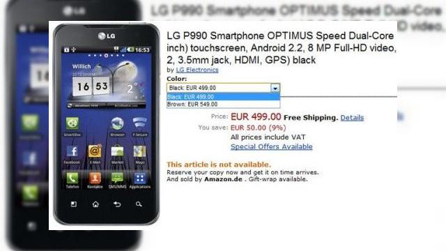 <b>LG Optimus 2X și Optimus Black apar pe Amazon cu prețul de 499 euro; nu sunt disponibile Încă!</b>După publicarea unor rezultate financiare nu chiar satisfăcătoare, LG are așteptări mari de la 2011, mai ales că va avea în portofoliu câteva smartphone-uri foarte atractive. Printre ele se numără primul smartphone dual-core, LG Optimus 2X, dar...