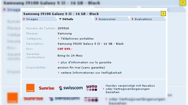 <b>Samsung Galaxy S2 costă 547 de euro, sosește În martie În Marea Britanie, În mai În Elveția... pe când și la noi?</b>Iată că la doar o săptămână după ce a fost anunțat oficial în cadrul Mobile World Congress 2011, super smartphone-ul dual core Samsung Galaxy S2 este din nou subiectul știrilor. De această dată este vorba despre lansarea sa, mai apropiată...