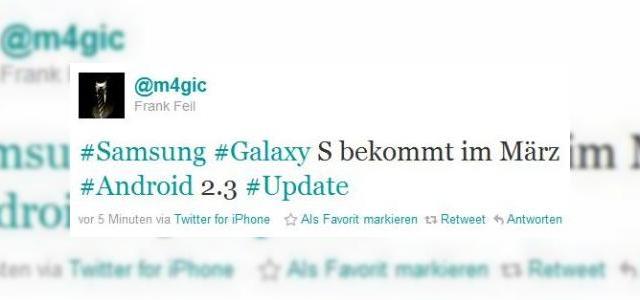 <b>Android 2.3 pe Samsung Galaxy S din martie!</b>Tocmai am aflat prin intermediul site-ului german SmartDroid.de ca terminalele Samsung Galaxy S vor primi actualizarea la Android 2.3 Gingerbread în luna martie. Informația vine de la o sursă din cadrul Samsung și pare destul de credibilă. Ne...