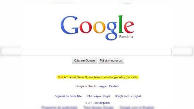 <b>Google.ro promovează Nexus S, disponibil prin Vodafone</b>Google se folosește de motorul său de căutare pentru a promova noul terminal Nexus S și aceasta nu este prima oară când vedem o astfel de metodă de marketing (s-a întâmplat și la Nexus One). Este vorba despre Google.ro aici, deoarece acest prim...