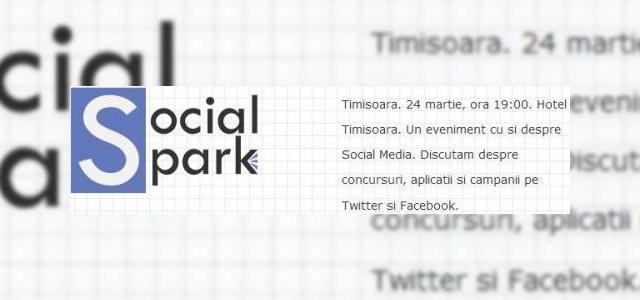 <b>Social Spark, evenimentul social media al primăverii; detaliem importanța rețelelor sociale În business!</b>Joi, 24 martie va avea loc la Timișoara a doua ediție a evenimentului Social Spark. Acesta se va axa pe social media și se va desfășura începând cu ora 19:00 la Hotel Timișoara. Printre vorbitori se vor număra Voiciu Stoiciu, de la eConcept...