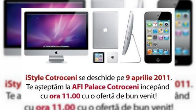 <b>Un nou magazin iStyle pentru fanii Apple, deschis pe 9 aprilie! Vom fi prezenți!</b>Dacă la Timișoara se pregătește deschiderea unui magazin cu produse Apple despre care v-am vorbit aici, ei bine un al patrulea magazin iStyle va fi inaugurat în data de 9 aprilie în București, la AFI Palace Cotroceni. Deschiderea va avea loc la ora...