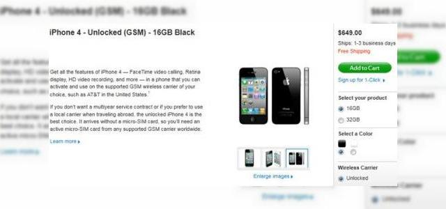 <b>iPhone 4 vândut de Apple la liber la prețul de 649 de dolari</b>După ce a vândut milioane bune de unități prin operatori din toată lumea, Apple pune acum la dispoziție modelul iPhone 4 direct prin magazinul sau, fără aportul vreunui alt retailer. Astfel, dispar și reducerile și abonamentele speciale, iar...