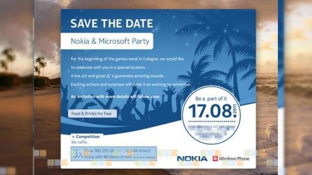 <b>Nokia și Microsoft lansează primul telefon WP7 Mango pe 17 august? Evenimentul din Köln ne dă speranțe!</b>Invitația de mai jos poate fi primul semn al noii istorii pe care o va scrie Nokia odată cu lansarea primului său terminal Windows Phone. De vreme ce Nokia și Microsoft apar în tandem aici și este menționat și noul logo Windows Phone Mango, sunt...