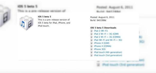 <b>iOS 5 beta 5 disponibil acum: iată câteva modificări</b>Apple a profitat de weekendul liniștit ce urmează după o săptămână plină de zvonuri despre iPhone 5 pentru a lansa iOS 5 beta 5. Disponibil pentru dezvoltatori, noul software continuă propagarea pe bază de actualizare OTA (over the air)...