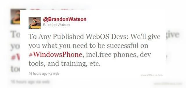 <b>Microsoft atrage de partea sa dezvoltatorii webOS cu gratuități</b>Nici nu s-a răcit bine webOS și device-urile TouchPad și HP Pre 3, că deja Microsoft a început să atragă de partea sa dezvoltatorii de sub aripa HP. Sunteți probabil deja la curent cu faptul că în această săptămână HP a anunțat că...