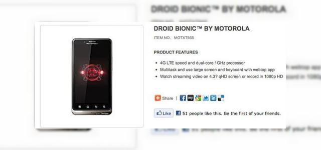 <b>Încă un telefon LTE, Motorola Droid Bionic, gata de lansare peste 10 zile</b>Moda 3D pare a fi trecut în cazul smartphone-urilor, fiind acum înlocuită cu ecrane HD și conectivitate LTE... Din această ultimă categorie face parte și noul Motorola Droid Bionic, terminal care tocmai a fost confirmat pentru lansare în dată de...