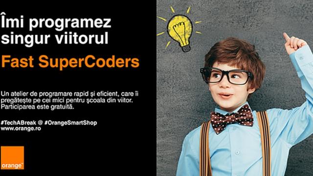 <b>Orange îi învaţa pe cei mici să programeze cu ediţia a treia de Fast SuperCoders, ateliere gratuite de programare</b>Orange România a anunţat o nouă ediţie de Fast SuperCoders, ateliere de programare pentru cei mici. E vorba de fapt despre iniţiere în programare, aceasta fiind doar una dintre iniţiativele de educaţie digitală pornite de Orange