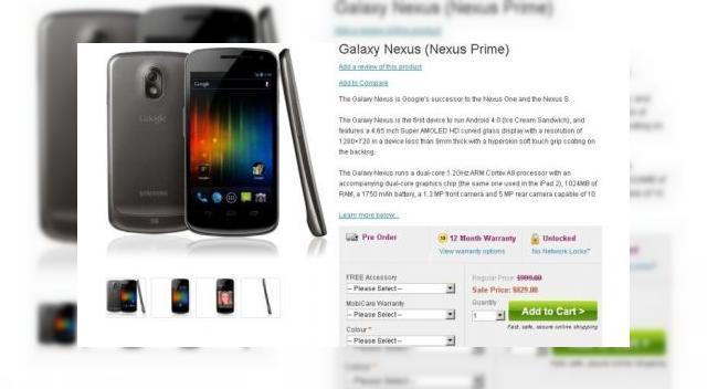 <b>Prețul lui Samsung Galaxy Nexus acum disponibil: 605 euro la precomanda</b>După debutul lui Samsung Galaxy Nexus de ieri, a venit acum momentul ca terminalul să aibă și un preț, mai mult sau mai puțin oficial. Retailerul australian Mobicity a publicat o opțiune de precomanda pentru acest telefon, cu prețul de 605 euro....