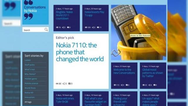 <b>Nokia Conversations relansat, acum cu o interfață nouă (Video)</b>Schimbările de la Nokia nu sunt doar de nivel al brandingului, fontului și al designului industrial, ci și în interfata cu publicul. Nokia Conversations este locul unde găseai toate informațiile despre ce se mai întâmplă în sânul companiei și...