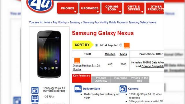 <b>Samsung Galaxy Nexus livrat posesorilor fericiți pe 16 noiembrie</b>Există și norocoși care vor avea parte de un Samsung Galaxy Nexus cândva în următoarele 2 săptămâni. Phones 4U, un retailer britanic promite că va livra handsetul pe 16 noiembrie, asta după ce numeroși alți e-taileri au speculat prețul...
