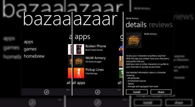 <b>Utilizatorii Windows Phone primesc propriul "Cydia", numit Bazaar</b>Dacă nu vă mulțumesc aplicațiile din Windows Phone Marketplace sau prețurile lor uneori exagerate, atunci puteți apela la o alternativa, cam așa cum fac utilizatorii iOS care se bazează pe Cydia. Numele acestei alternative pentru aplicații third...