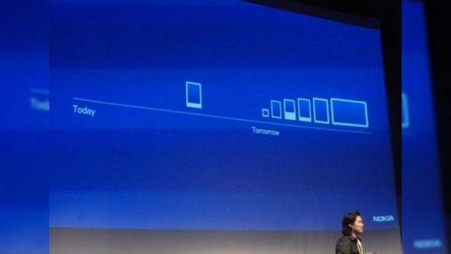 <b>Telefoane Nokia și tablete fără butoane, viitorul hardware al finlandezilor</b>în lipsa de scăpări de anvergură, cum erau cele pre-CES 2012, ne ocupăm cu slide-uri și diverse imagini descoperite după ce au avut loc conferințe de presă de anul trecut. Este și cazul imaginii de mai jos, un slide de la Nokia World 2011, care...