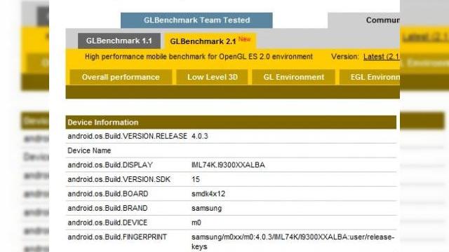 <b>Samsung Galaxy S III Își face apariția Într-un prim benchmark?</b>Dacă Galaxy S III nu și-a făcut apariția în Barcelona la MWC 2012, atunci e posibil să îl vedem chiar luna viitoare, după cum afirma zvonuri recente cu privire la acest device. Până atunci avem câteva benchmark-uri interesante, care ne-ar putea...
