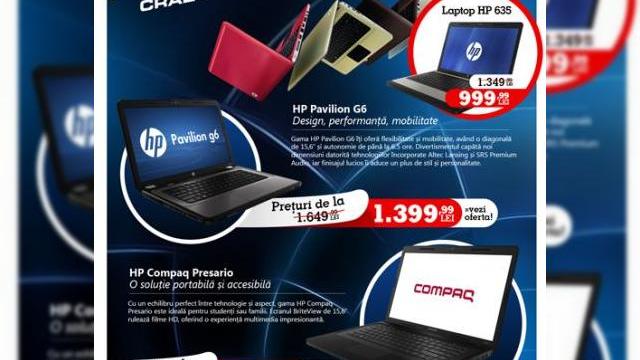 <b>Crazy Days eMag devine Crazy Weekend cu prețuri șoc pentru laptopuri HP - de la 999 lei!</b>După 4 zile de reduceri Crazy Days de la eMag și discounturi pentru imprimantele HP ieri, astăzi aflăm că laptopurile HP au parte de o promoție care se va întinde pe câteva zile, acoperind weekendul care tocmai începe. Fie că e vorba de...