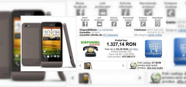 <b>HTC One V În România prin Marketonline! Urmașul lui HTC Legend disponibil la comandă</b>După ce ați aflat că HTC One X a fost deja oferit prin precomanda de către evoMAG, acum se pare că și HTC One V își pregătește intrarea în țara noatra, de această dată prin Marketonline, retailerul care ne-a oferit un iPad 3 în teste. One V...