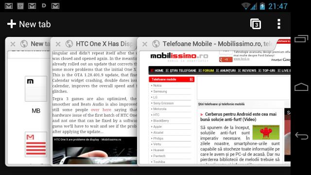 <b>Google Chrome pentru Android primește un nou update</b>Chrome poate fi instalat doar pe telefoanele care rulează Android 4.0 Ice Cream Sandwich. Până acum l-am pus pe Samsung Galaxy Nexus și HTC Sensation XE. Schimbă experiența de browsing, impresionează prin viteza cu care încarcă paginile web,...