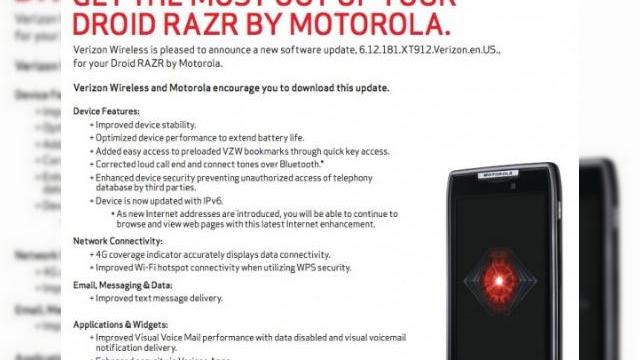 <b>Motorola Droid RAZR și Droid RAZR MAXX primesc o actualizare software</b>Faimosul Motorola Droid RAZR, cel mai subțire smartphone aflat în magazine și varianta sa cu super baterie Droid RAZR MAXX tocmai au primit o actualizare software. și asta după ce la începutul lunii acesteia aflasem că se fac teste cu Android 4.0...