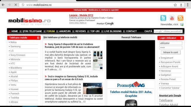 <b>Chrome for Android review - sincronizare perfectă cu PC-ul pentru taburi/bookmarkuri (Video)</b>Dacă tot am avut tableta ASUS Transformer Pad 300 în teste (cu review aici), am testat și browserul Chrome for Android pe acest terminal cu Ice Cream Sandwich la bord. Rezultatul este review-ul video de mai jos și aflați că acest browser în faza...