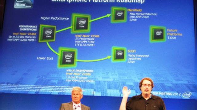 <b>Intel pregătește două noi procesoare de smartphone pentru 2013: Merrifield și 6331</b>în vreme ce alții visează la Snapdragon S5, următorul Exynos și Nvidia Tegra 4, Intel de abia își pregătește intrarea pe piața mobilă, pe care vrea să o cucerească cu o nouă generație de procesoare pentru 2013. Deja îl avem pe Medfield,...