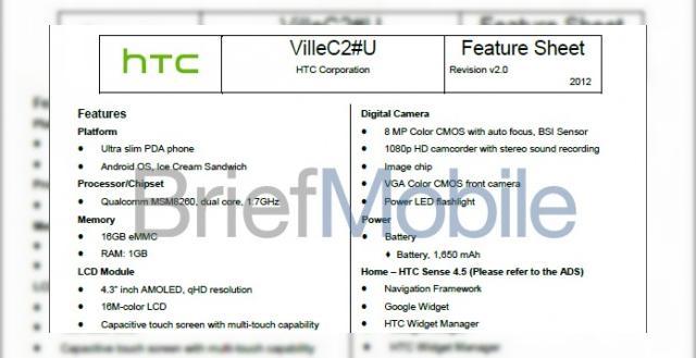 <b>HTC Ville C, un One S mai ieftin și cu câteva dotări lipsă</b>în afară de HTC Desire C, anunțat oficial ieri, se pare că vom mai primi un "C" și anume HTC Ville C, o variantă mai ieftină de HTC One S. Cum Ville este un nume de cod, cel mai probabil modelul se va numi la sosirea sa HTC One C., iar existența...