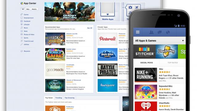 <b>Facebook App Center acum disponibil pe Android și iOS: colecție de peste 600 de aplicații FB</b>Nu cred că m-aș înșela prea tare dacă aș spune că Facebook a atins deja mia de aplicații pentru mobil și nici măcar nu sunt toate softuri cu aceeași funcție, cea principală de socializare. Unele au rolul de messenger, altele sunt doar jocuri...