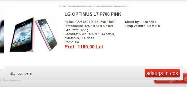 <b>LG Optimus L7 acum pe roz, telefonul ideal pentru domnișoare În oferta la QuickMobile.ro!</b>A trecut ceva vreme de când am scris un material legat de telefoanele pentru domnișoare, pe care nu le-am uitat, deși nu mai este lună martie sau Valentine&#39;s Day. Acum că e vara probabil aveți nevoie de un telefon mic și ușor, eventual unul...