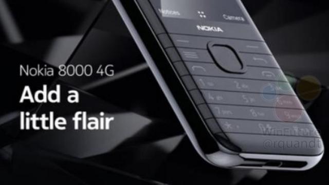 <b>Nokia 8000 4G apare într-o primă imagine și îi aflăm dotările; Un feature-phone cu WhatsApp și o tastatură curbată</b>Cu doar câteva zile în urmă am aflat că HMD Global pregătește revenirea unor telefoane foarte populare în trecut și anume modele din seria Nokia 8000, respectiv o variantă modernă a lui Nokia 6300