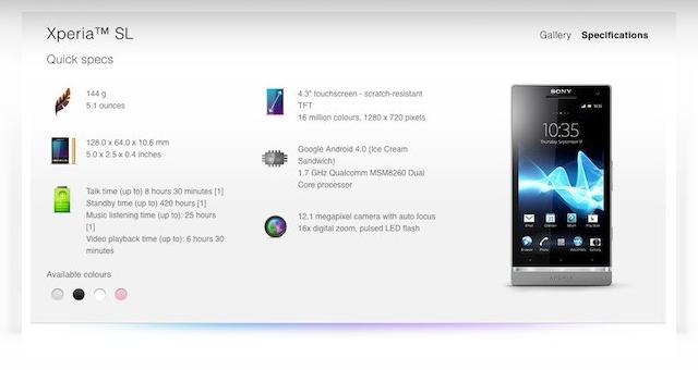 <b>Sony Xperia SL confirmat pe site-ul oficial Sony, listat drept "sosește În curând"</b>Sony Xperia SL, urmașul lui Xperia S a fost deja confirmat de scurgeri de informații în ultima vreme și urmează să îl vedem prezentat oficial la IFA 2012 la finalul acestei luni. Sony va prezenta acest terminal împreună cu alți nou veniți...