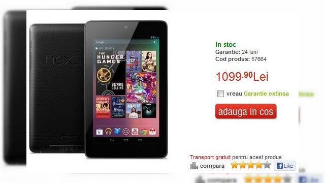<b>Tableta Google Nexus 7 8GB - Produsul zilei la QuickMobile.ro oferită la preț special</b>Tableta fabricată de Asus sub brandul Google Nexus este un produs deosebit, aproape fără concurență în segmentul în care se încadrează. Oferită la un preț foarte competitiv și cu specificații demne de un producător de renume mondial, tableta...
