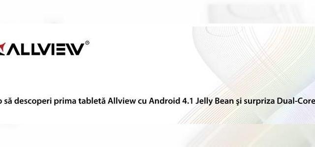 <b>Visual Fan pregătește o tabletă Allview cu procesor dual-core și Android 4.1 Jelly Bean</b>Visual Fan a adus multe tablete și telefoane cu Android în 2012. Acum urmează o tabletă cu procesor dual-core și cel mai nou software Android - 4.1 Jelly Bean. Aceasta urmează a fi prezentată peste câteva zile în București. Mobilissimo va relata...