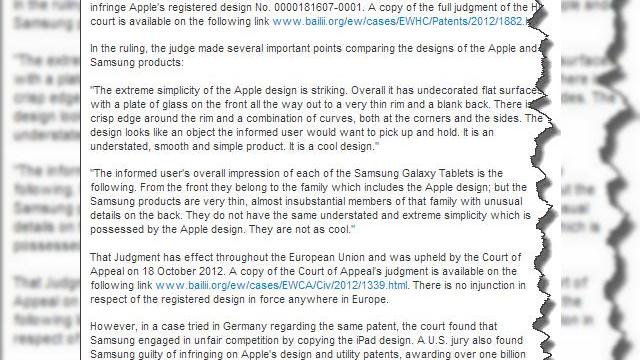 <b>Apple postează pe pagina sa oficială faptul că Samsung nu a copiat iPad-ul!</b>Dacă în restul lumii procesele dintre Apple și Samsung se termină cu despăgubiri și atât, un judecător din Marea Britanie a crezut de cuviință să includă în decizie și obligația Apple de a posta pe site-ul sau că Samsung nu i-a copiat...