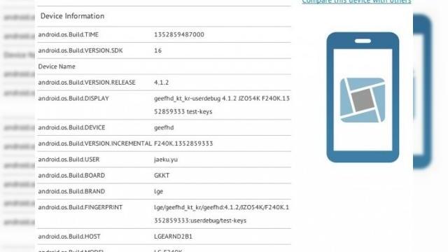 <b>și LG pregătește un smartphone 1080p; O confirmă benchmark-uri ajunse pe web!</b>Era de așteptat ca și LG să intre în hora telefoanelor Full HD, după ce HTC, Sharp, Lenovo și Oppo au făcut-o. Confirmarea unui astfel de device vine de la benchmark-uri, ale căror rezultate au ajuns pe web. Acest model poartă numele de cod LG...