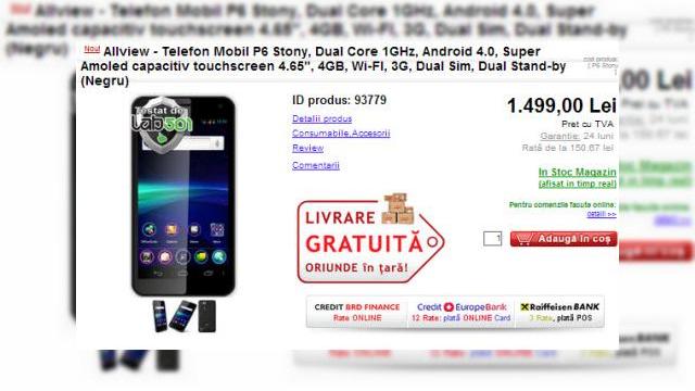 <b>Allview P6 Stony disponibil la evoMAG.ro; Iată prețul acestui "Galaxy Nexus românesc cu dual SIM"</b>Dacă ar fi să îl definim pe Allview P6 Stony în câteva cuvinte, cred că "Galaxy Nexus românesc cu dual SIM" s-ar potrivi destul de bine. Am fost prezenți la evenimentul de lansare al terminalului și acum trebuie să aflați că acest model ajunge...