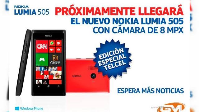 <b>Nokia Lumia 505 Își face apariția Într-un teaser din Mexic; Un nou model low end cu Windows Phone 7.8</b>De abia a fost anunțat Nokia Lumia 620 ieri și deja se vorbește despre un nou model din aceeași serie. E vorba despre Nokia Lumia 505, care a primit un teaser în Mexic și se speculează că acesta ar putea fi cel mai ieftin telefon Lumia lansat...