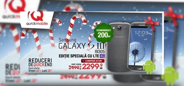 <b>Reduceri de la Quickmobile - Quickend Înainte de Crăciun</b>QuickMobile.ro&nbsp;ne-a obișnuite cu o serie de reduceri în fiecare sfârșit de săptămână. Acum avem un weekend special, în ajun de Crăciun. Sunt câteva oferte interesante și le găsiți detaliate în acest articol. &nbsp; A. Telefoane mobile...