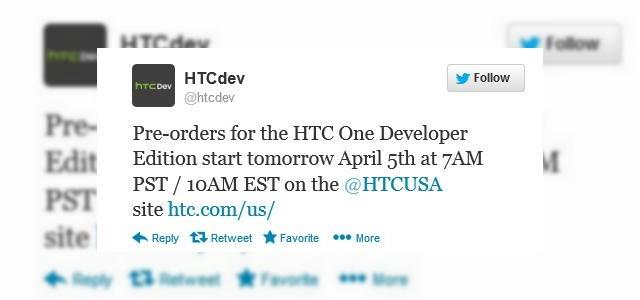 <b>HTC One, ediția pentru dezvoltatori e acum oficială; Costă 649 dolari În versiunea de 64 GB</b>Cei interesați să se joace cu software-ul celor mai noi telefoane trebuie să afle că de azi pot precomanda un HTC One Developer Edition la prețul de 649 dolari, în versiunea de 64 GB. Telefonul vine cu SIM deblocat și bootloader la rândul său...